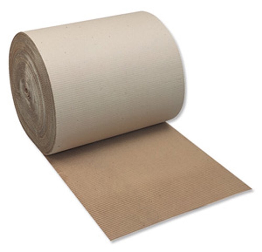 rolls of corrugated cardboard