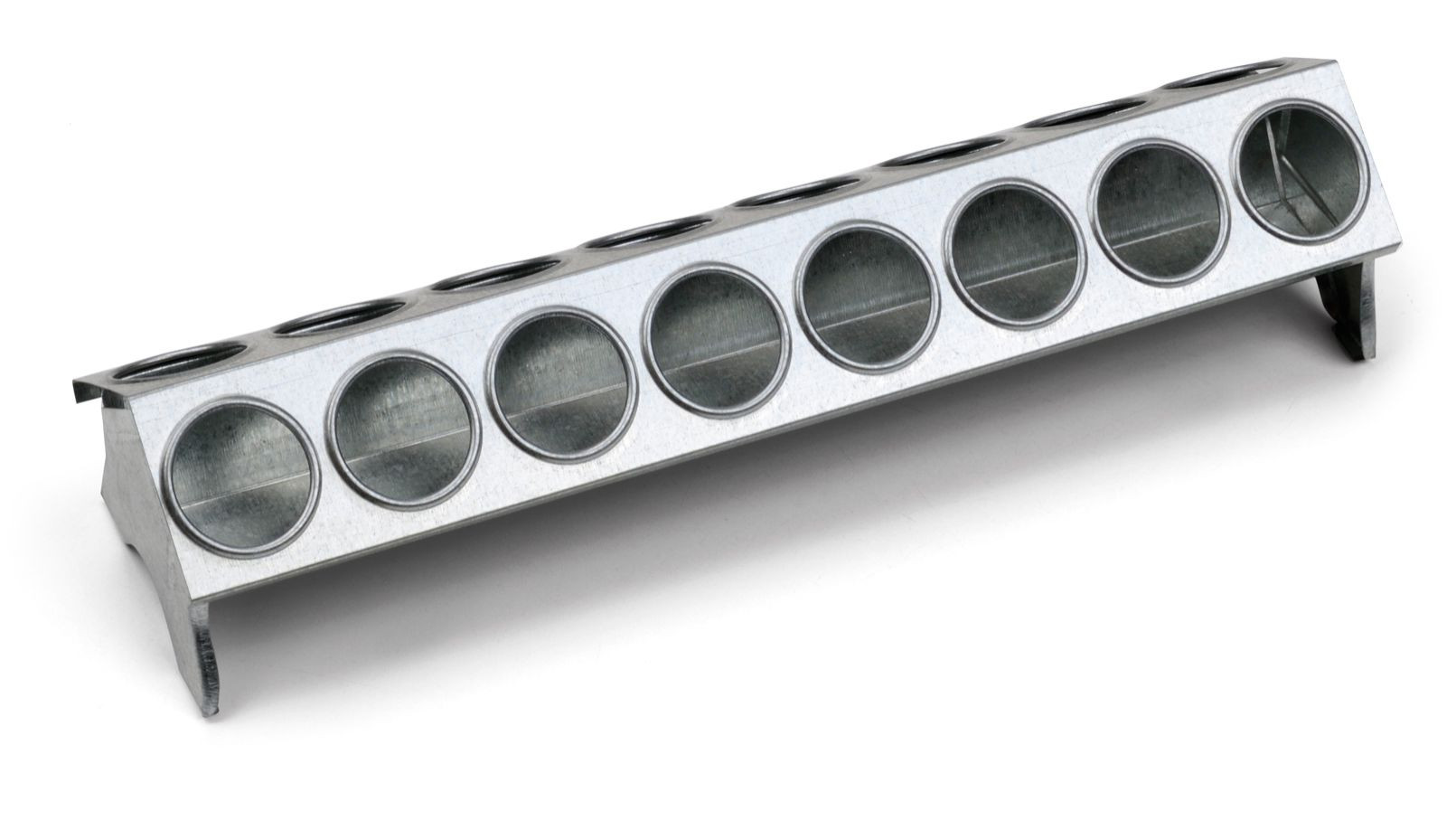 30cm Galvanised Feed Trough With Access Holes At The Incubator Shop